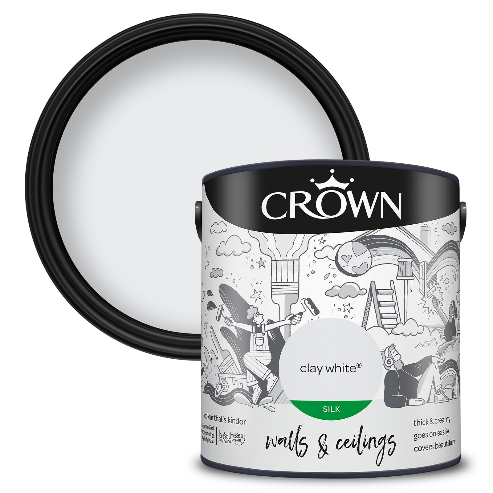 Crown Retail Core Emulsion Silk Clay White 2.5 L