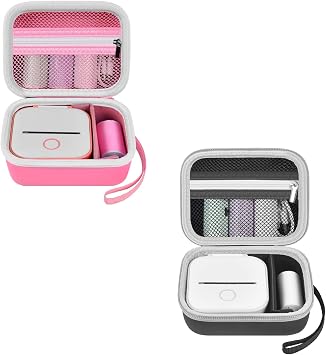 Label Maker Case for Memoking T02/ for Phomemo M02/ M02S/ M02 Pro/ Q30S/ for Nelko PM230/ for Anycash/for Ponek Mini Pocket Printer, Portable Sticker Paper Storage Holder - Box Only 2Packs