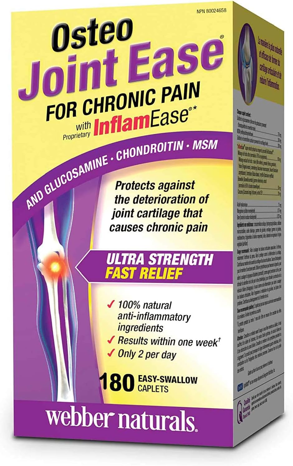 Osteo Joint Ease with InflamEase Webber Naturals fast relief