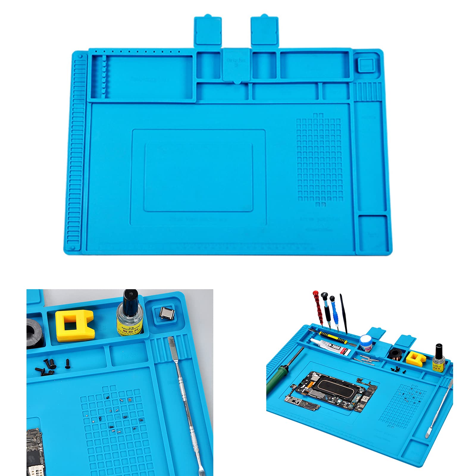 High-Temperature Resistant Silicone Table Mat Phone Repair Workbench Anti-Static Belt Magnetic Part Suction Desk Mat