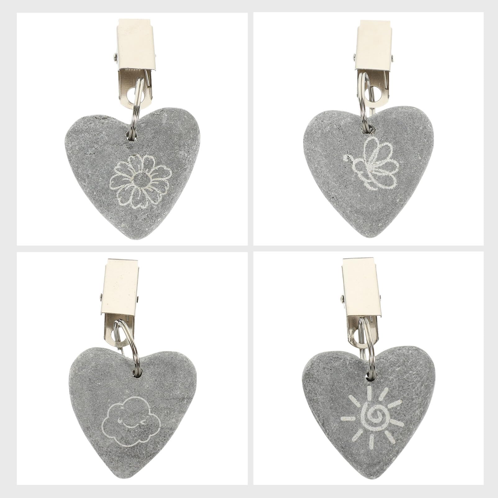 HEMOTON 8pcs Tablecloth Weights for Outdoor Furniture Clip Picnic Tablecloth Clips Stone Weight Clamps