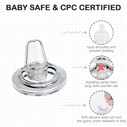 Miniatura 2 de Boquillas para biberones anticólicos Philips Avent, con boquilla de transición, 100% silicona de grado alimenticio, pezón suave, 19.7 ft+, paquete