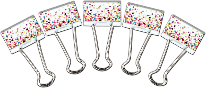 Teacher Created Resources Confetti Medium Binder Clips (TCR20857)