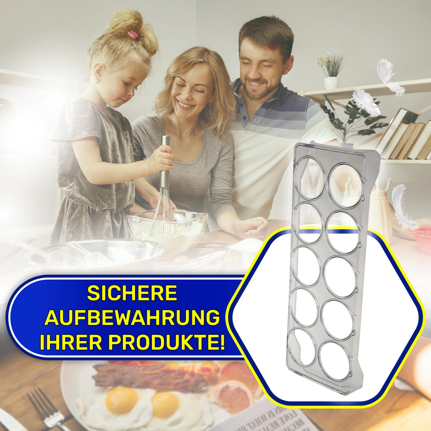 Eier Aufbewahrung Kühlschrank 250x90x25 mm mit Originalcode DA63-06221A für Samsung - Garantie 10 Jahre - MONTERAL
