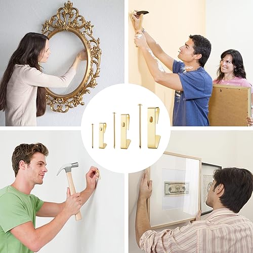 Miniatura 3 de Ganchos para fotos, kit de 160 piezas para colgar fotos, incluye ganchos para colgar fotos de 30 libras, 50 libras y 100 libras, ganchos