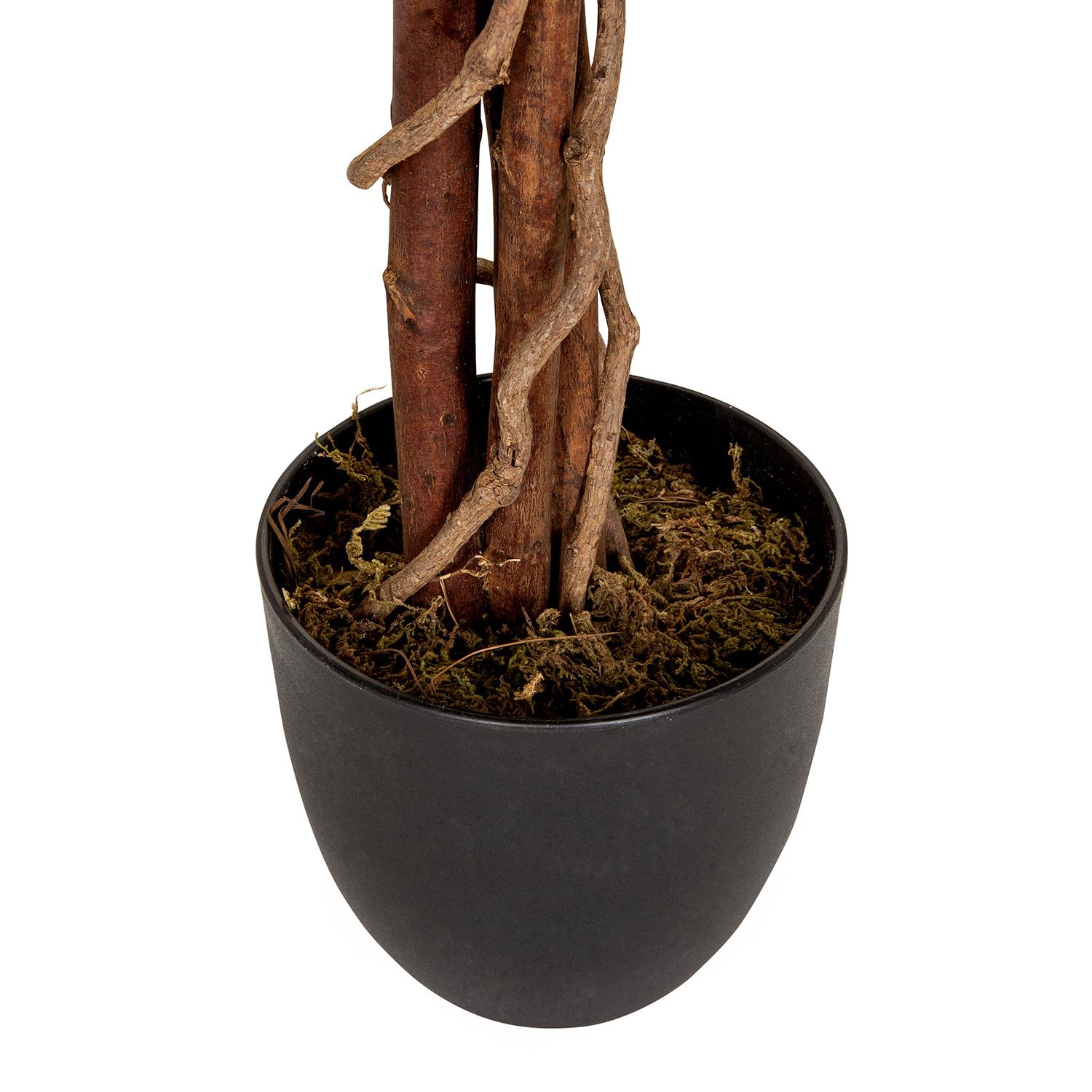 hjh OFFICE Plante Artificielle Mango Hauteur 130 cm Vert 588 Feuilles Grande Plante d'intérieur manguier Plante en Pot Arbre Artificiel, 871001