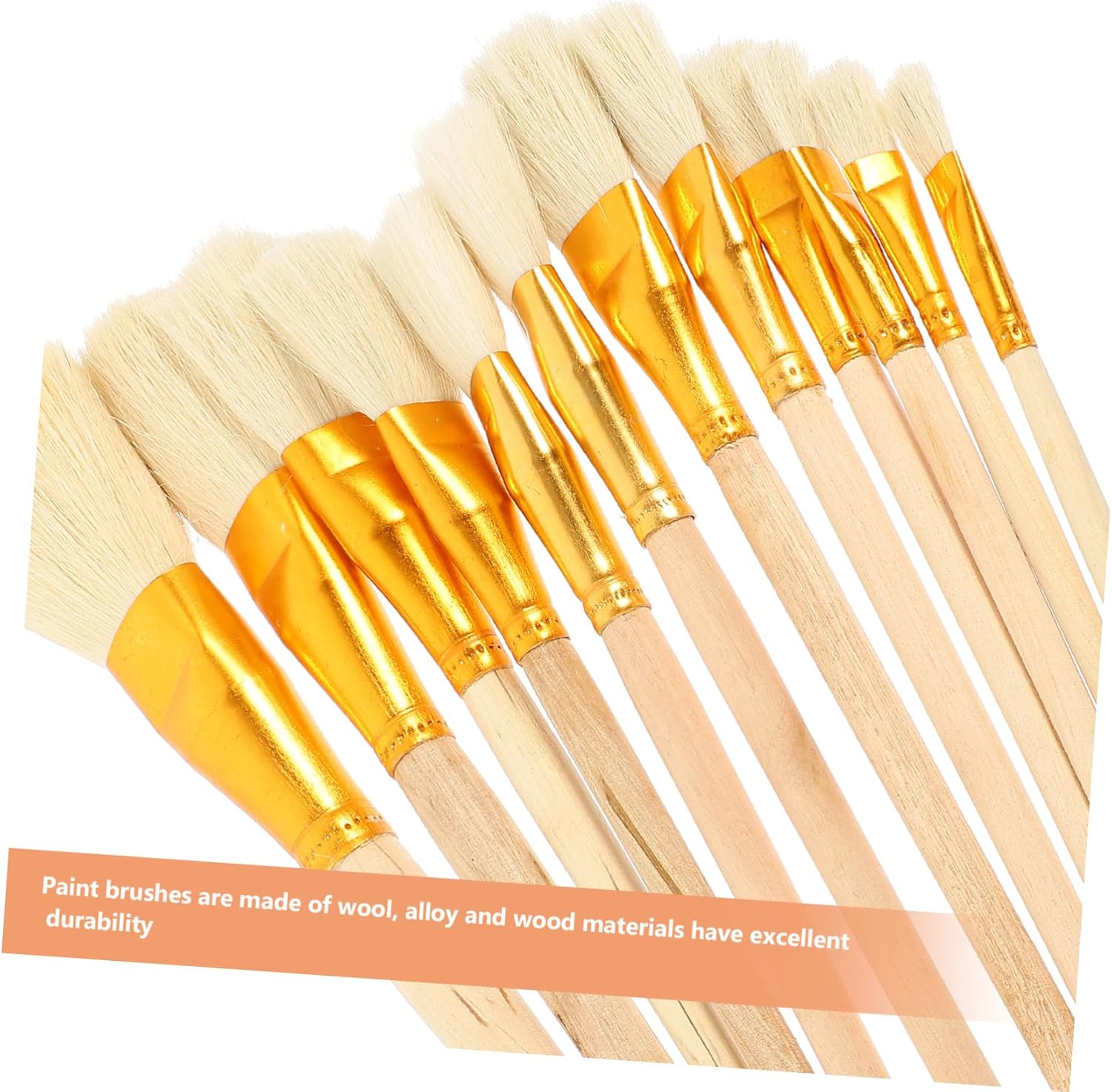 12pcs Handle Paint Brush for Oil Acrylic and Watercolor Painting Ergonomic Design for Precision Control and Comfortable Use