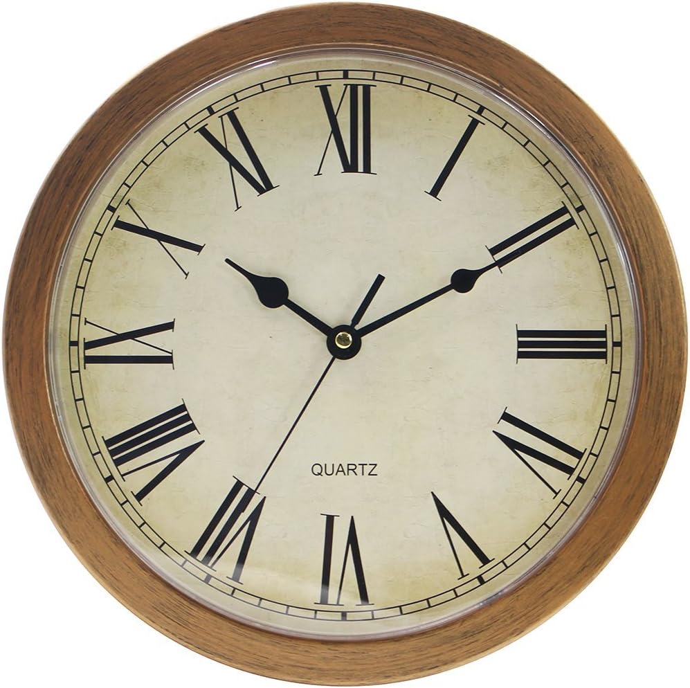 MAGHO 10 Inch Plastic Wall Clock with Hidden Compartment, Wall Clock Diversion Safe with Secret Interior Storage for Jewelry, Cash, Valuables