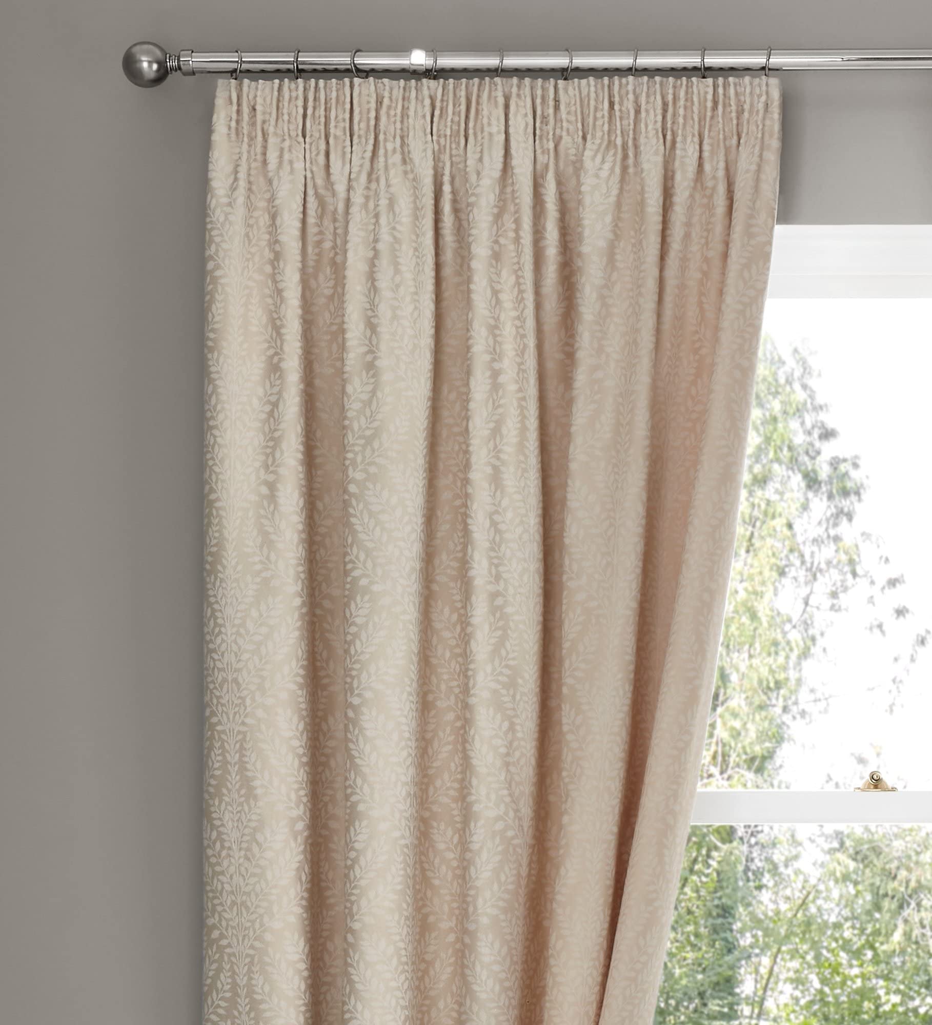Dreams & Drapes Design Eve - Coppia di tende plissettate con fermatenda, 168 x 229 cm, colore: carta da zucchero