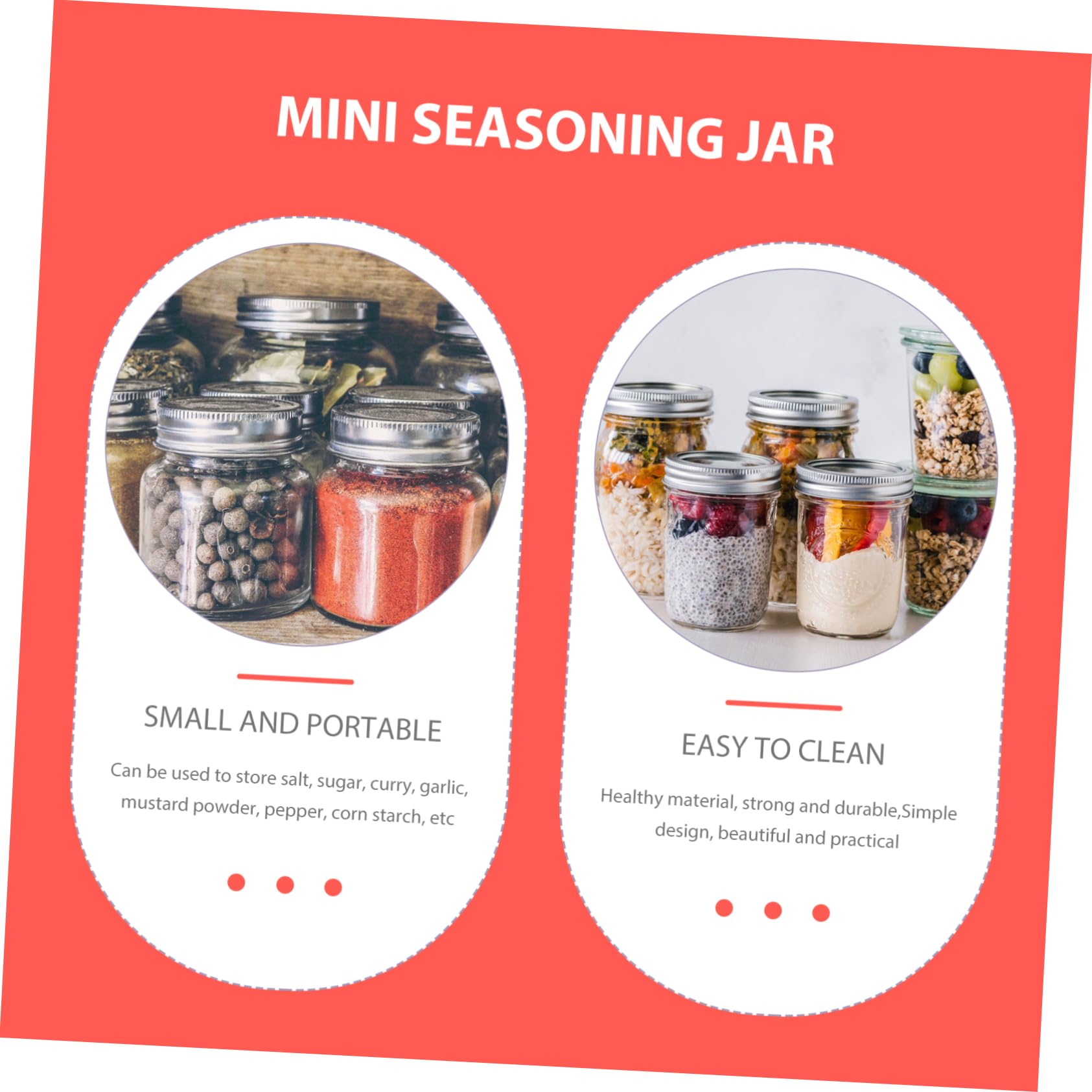 STOBAZA 5sets Strong Condiment Holder Spice Shaker Set Mini Pepper Bottle for Outdoor 2pcs*5