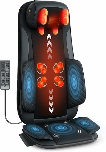 Siège Massant Shiatsu avec Coussin de Massage Cervical A Snailax
