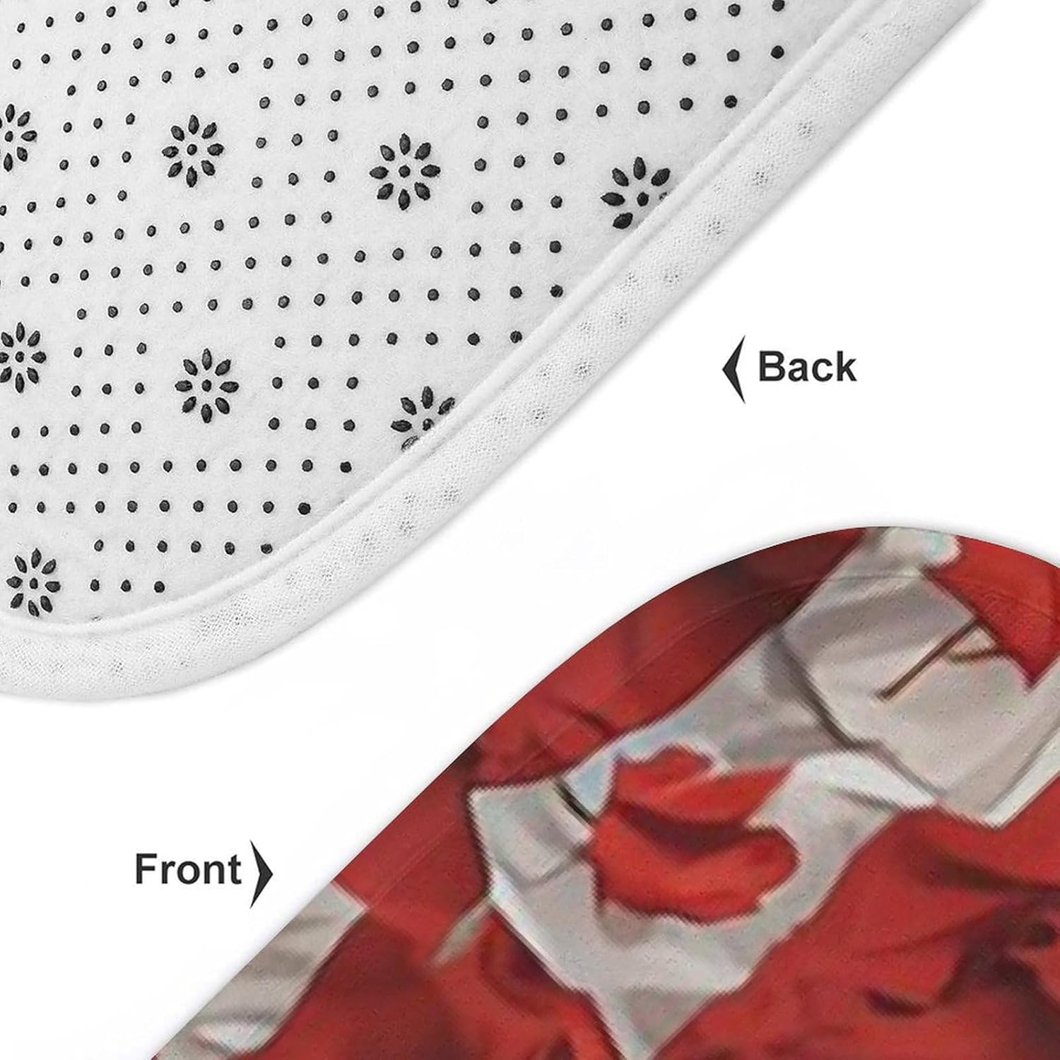 Anti-Skid Floor Mats 3 Piece Set,Canadian Flag Printed Coral Fleece Bathroom Mats U-Shaped Contour Mat Toilet Seat Cover for Bathroom, Tub, Shower, Kitchen 19.7"x31.5"