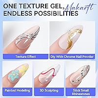 Vista 2 de Makartt Arte de Uñas en Gel 3D: Gel de Escultura 3D para Arte de Uñas, Polvo de Uñas Cromado Espejo, Esmaltes en Gel, Tallado, Pintura Metálica 3D