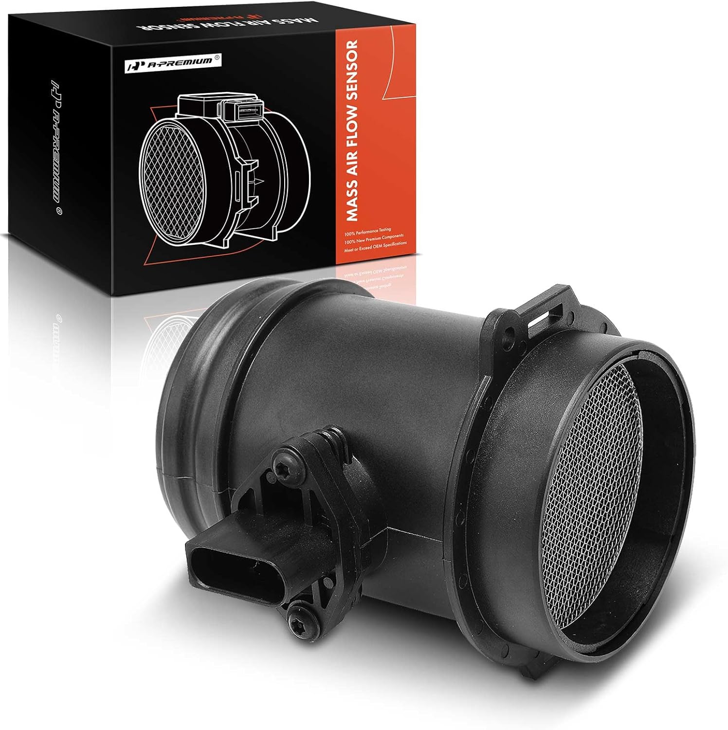A-Premium Mass Air Flow Sensor Meter Assembly Compatible with Audi S4 2004-2009, S6 2002-2003, S8 2001-2003, 4.2L, GAS, Replace# 077906461, 077133471K