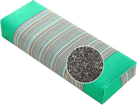 Buckwheat Pillowcase, Neck Pillow, 100% Organic coarse Fabric Pillowcase Packaging, Improves Sleep Quality, relieves Fatigue Green