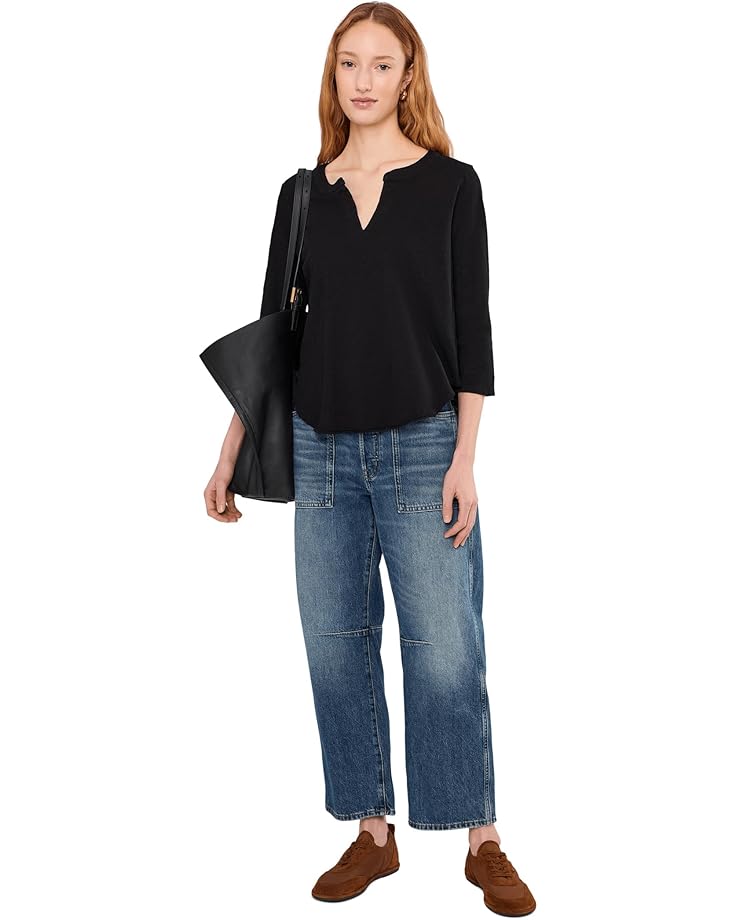 Mod-o-doc 3/4 Sleeve Split Neck Mandarin Tee - #2 of 5