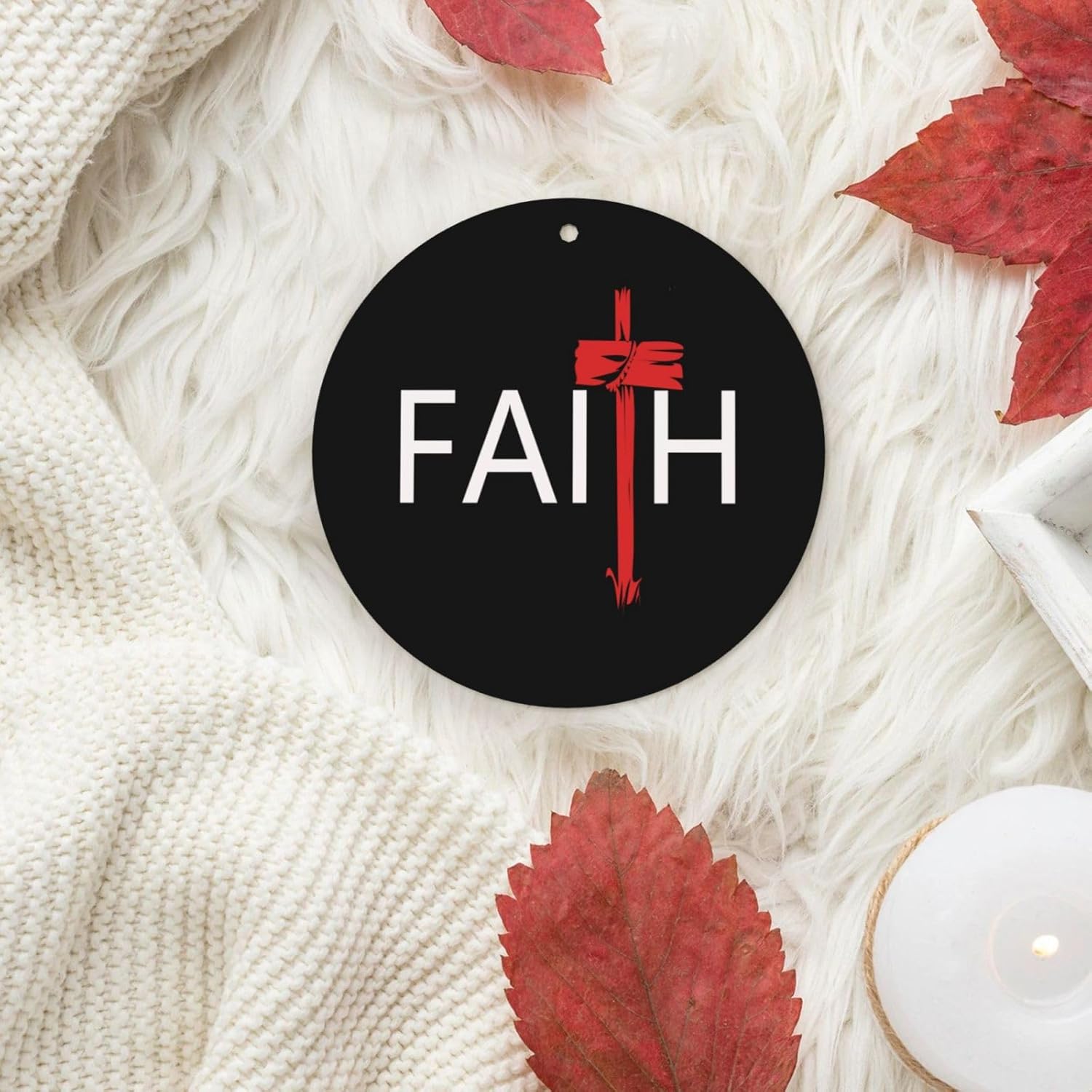 100 PCS Jesus Religious Christian Faith Cross Car Air Fresheners Cards Set, Multi-Pack Scented Cards, Long-Lasting Auto Fragrance Cards for Vehicle, Home & Office Round Shape