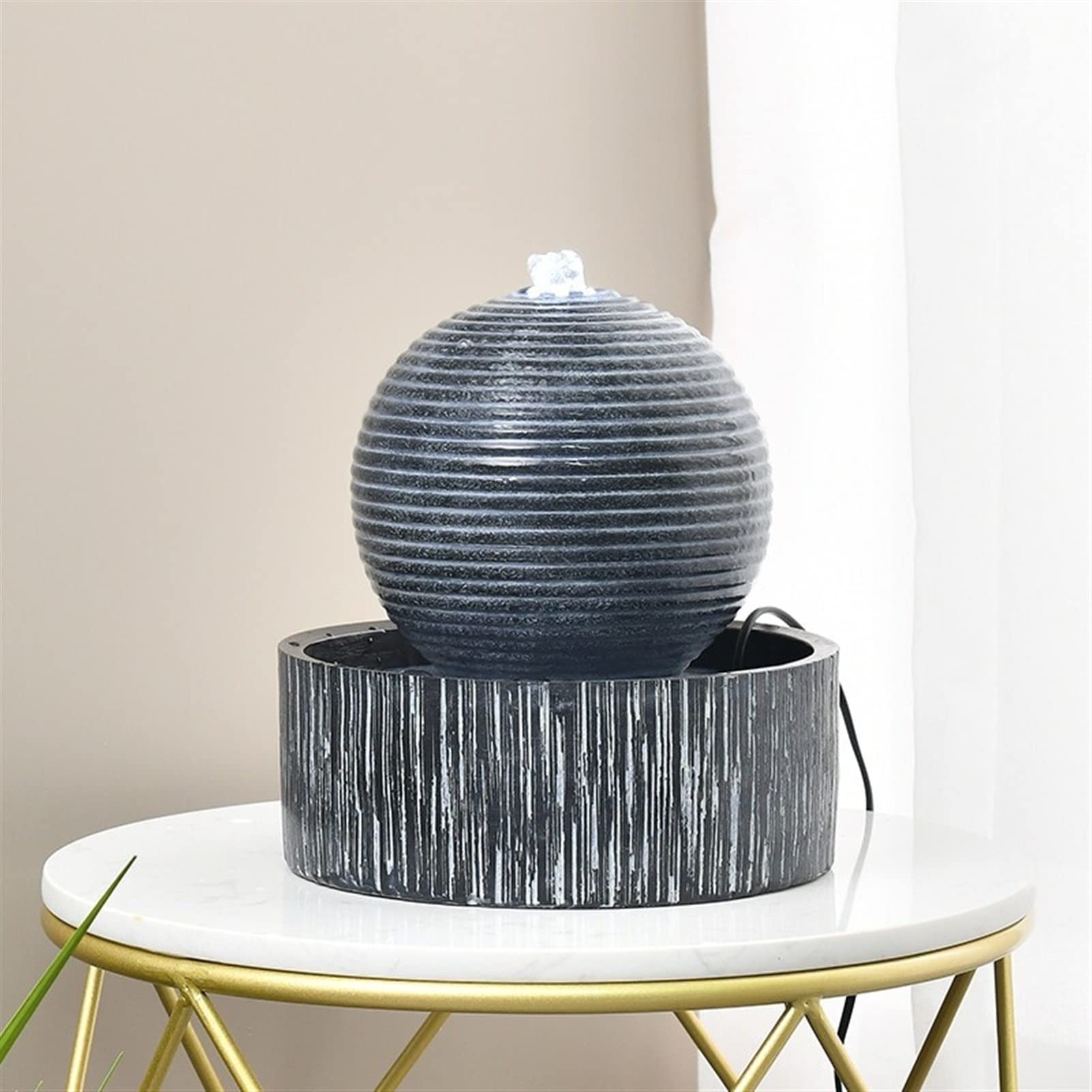 Fuente Decorativa de Interior Fuente de Escritorio Fuente de Mesa de relajación - Decoración de Mesa Interior - Fuente de Agua de circulación Simple Fuente de rocalla Hogar