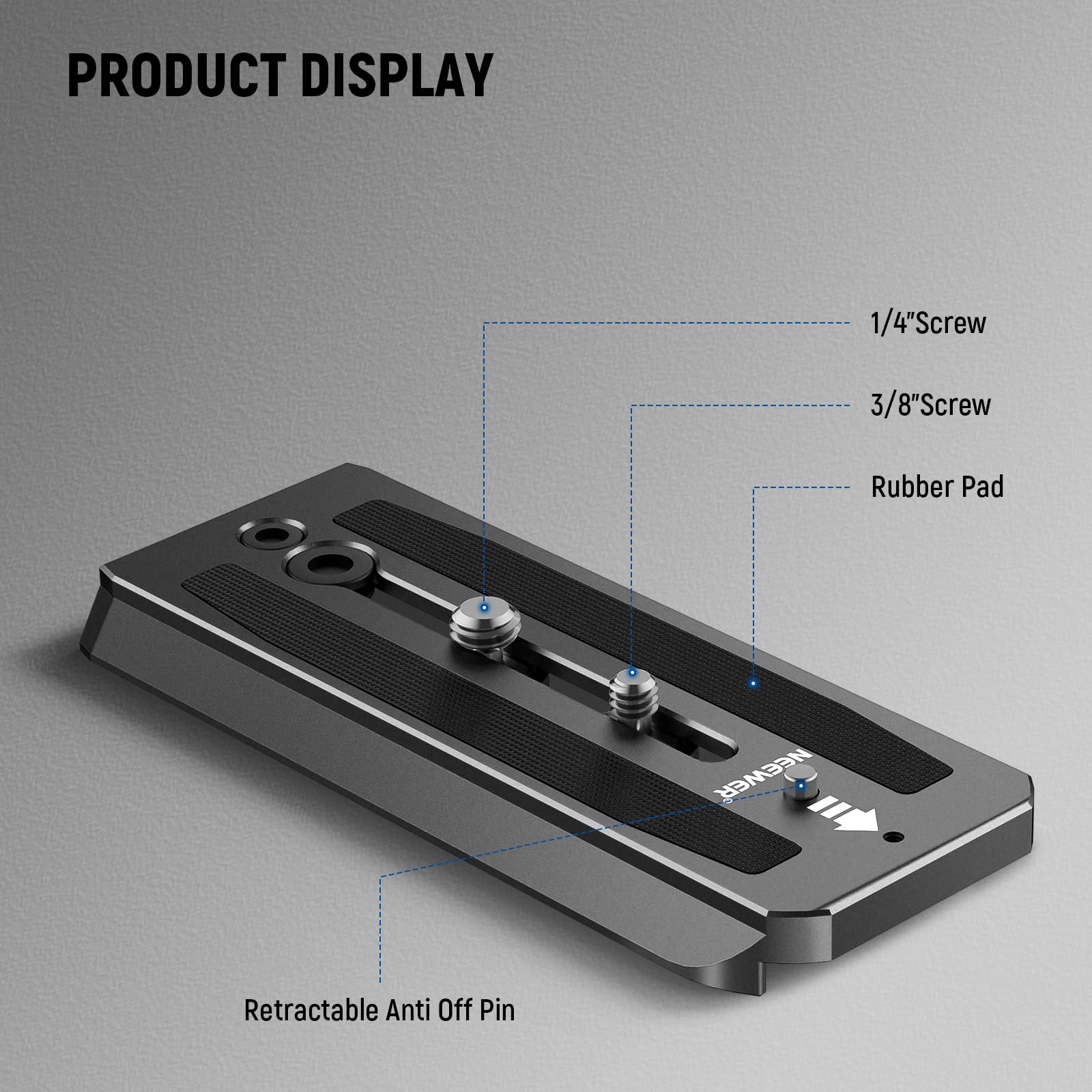 Plaque De Dégagement QR 501PL-90mm - Support Fixation Caméra - Compatible Rotules Vidéo Et Hydrauliques