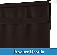 Vista 5 de RYB HOME Tricia - Cortinas opacas para puerta, autoadhesivas, longitud ajustable, cortinas de puerta francesa, aislantes de privacidad, persianas