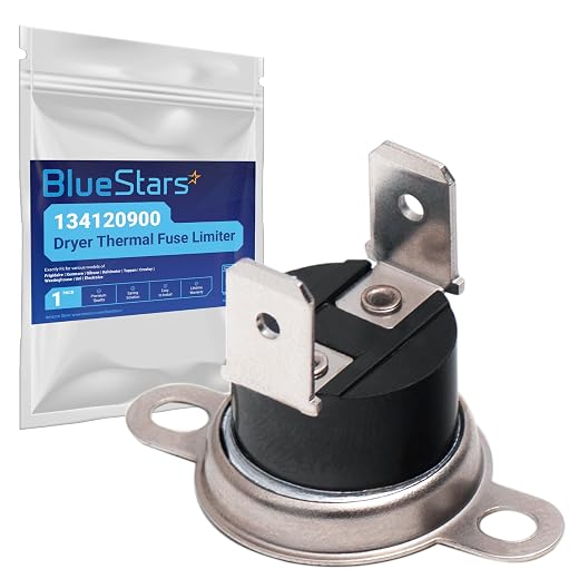 134120900 Dryer Thermal Fuse Limiter Replacement Part by BlueStars - Exact Fit for Frigidaire Electrolux Dryers - Replaces 146062-000 1489053 3205659 PS419402