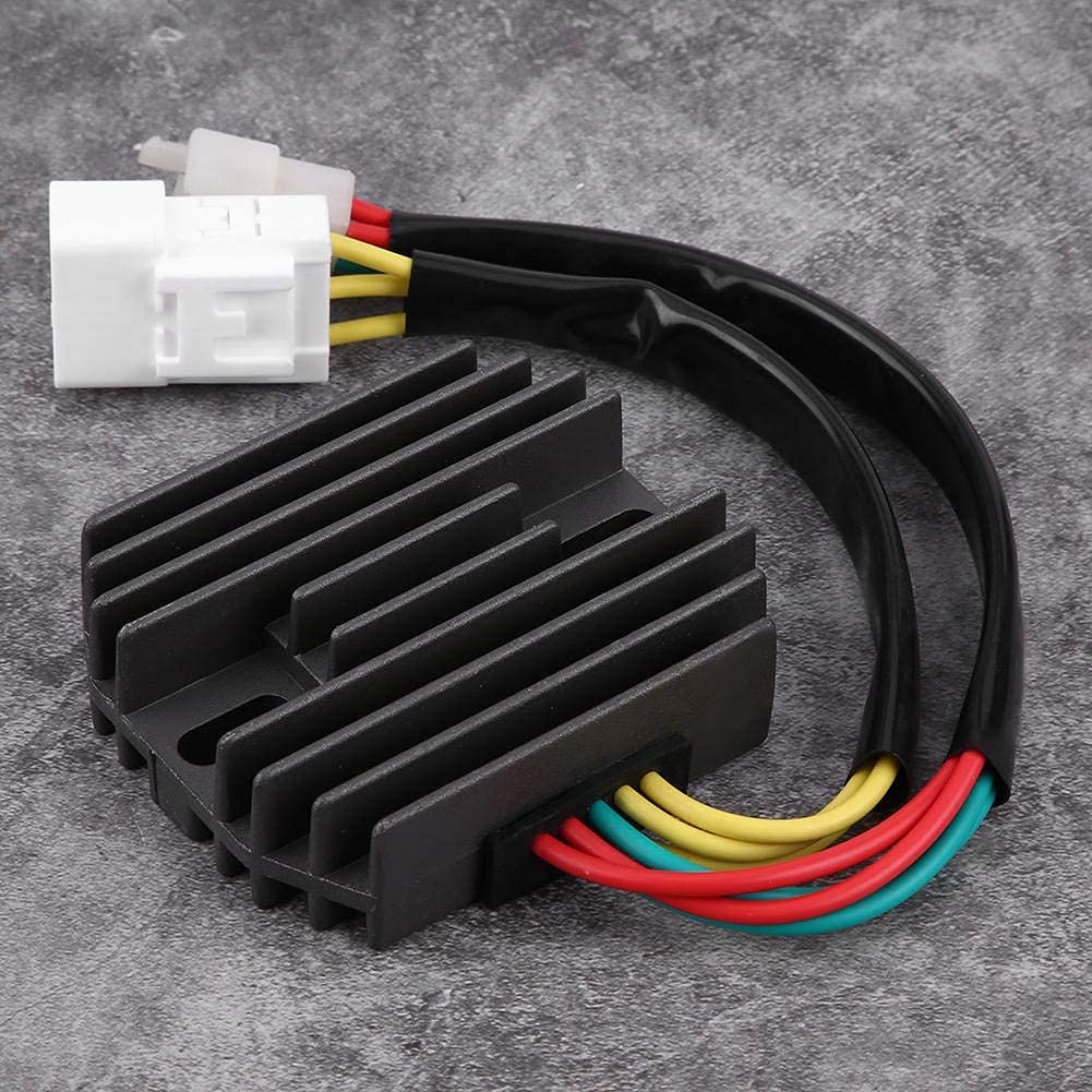 Aramox Voltaje Rectificador, Regulador de Voltaje de Motocicleta para Rectificador Negro para Rectificador BL 218214 RV