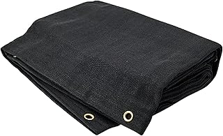 Tarps Now Heavy Duty Mesh Tarps, (6' X 12') with Grommets - 75% Sunblock Shade Cloth Tarp for Patio Screen, Wind Block, Privacy Screen, Canopies, Dump Trucks, Pool Cover - Black