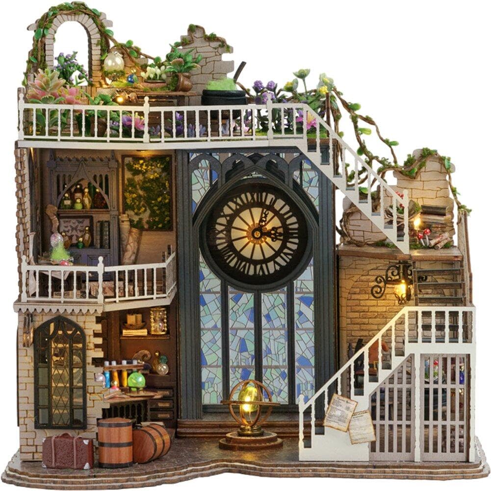 Kits de construction en bois miniature avec meuble et lumière, le cadeau créatif idéal pour adulte