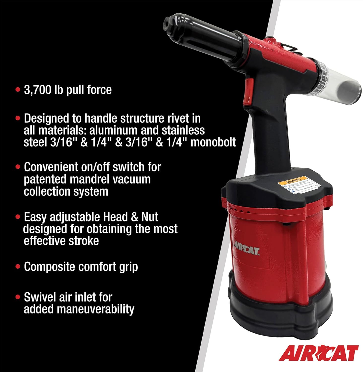 AirCat 6420: 1/4" Air Hydraulic Riveter