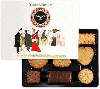 Maxim's De Paris - French Cookie Assortment Tin Gift Box - Collection Biscuits Fins - 32 Assorted French Biscuits