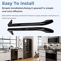 Vista 5 de Romalon 5304506471 Juego de manijas para puerta de refrigerador, color negro, sustituye a 5304504510 5304504509 5304486361 AP6036332 242059506