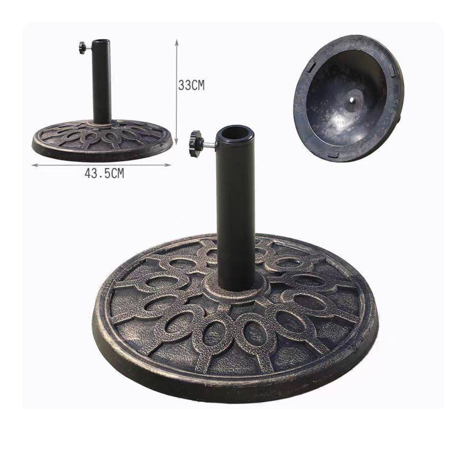 Portaombrellone Regolabile Base Resistente Ombrellone per Giardino, Patio, Piscina