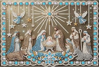 Nativity Scene Pearl Diamond Art Kits for Adults,Diamond Pearl Dot Painting