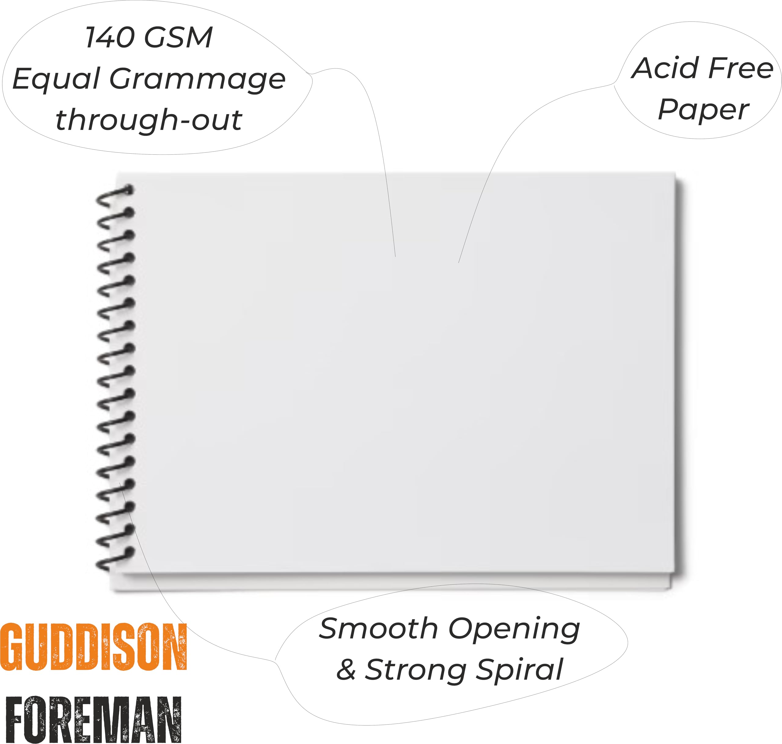 A5 Sketchbook - 100 Pages, Pack of 2 -2 A5 Sketchbook - 100 Pages, Pack of 2 -2