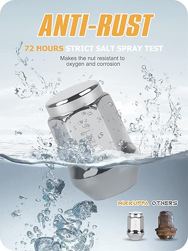 Miniatura 3 de MIKKUPPA 20PCS M12x1.5 Lug Nuts - Replacement for 2001-2022 Ford Escape, 2000-2018 Ford Focus, 2006-2020 Ford Fusion, 2009-2021 Chevy Cruze, Chrome