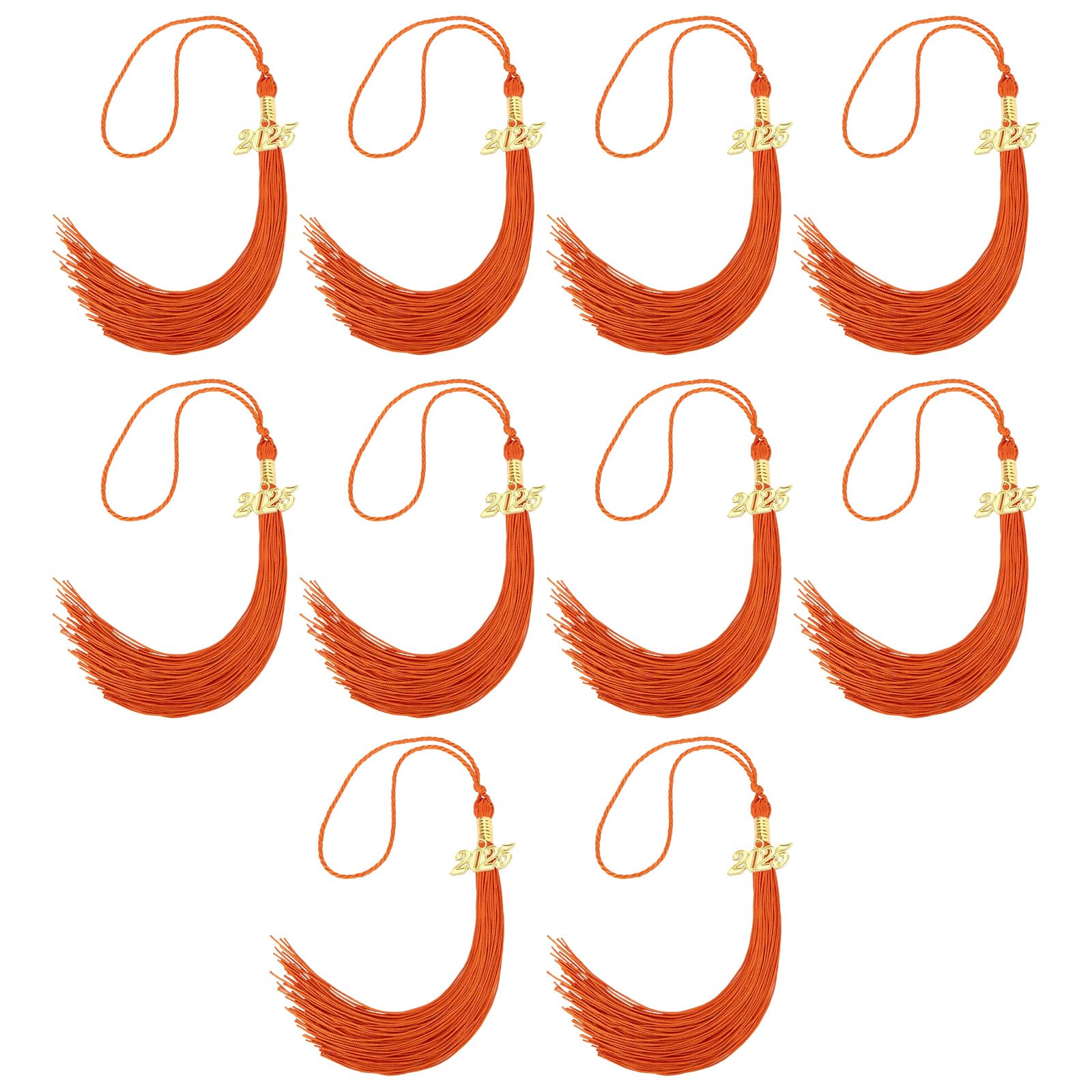 Tsophreniq 10Pcs Graduation Tassels 2025 Graduation Hat Tassels Charm for Class of 2025 Graduates and Event Celebration Polyester Commencement Ceremony