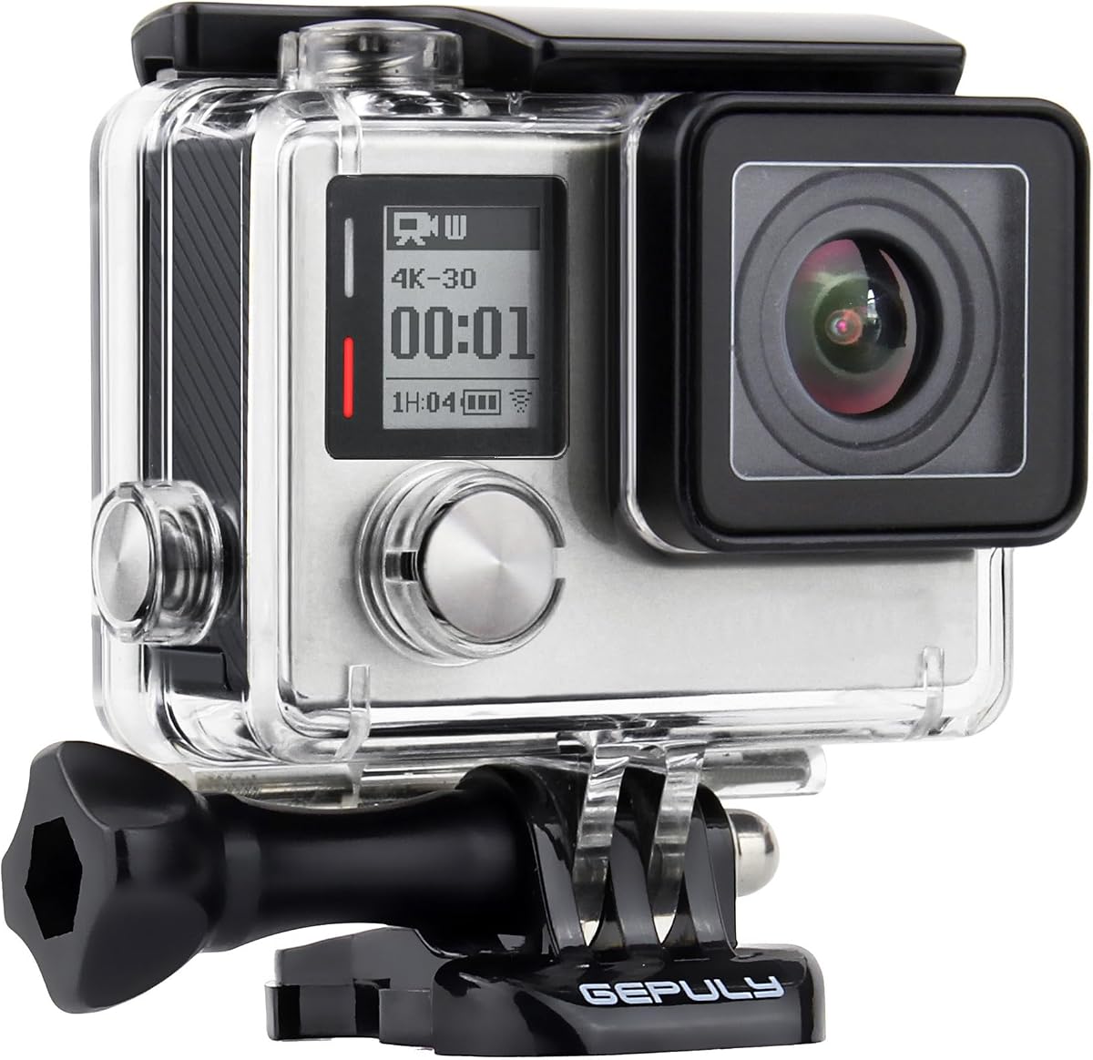 GEPULY Waterproof Case for GoPro Hero 3 3+ 4 Black 4 Siver Camera | 316 Stainless Steel Anti-Rust Waterproof Up To 131FT(40M) With Quick Release Mount Thumb Screw Protective Underwater Case