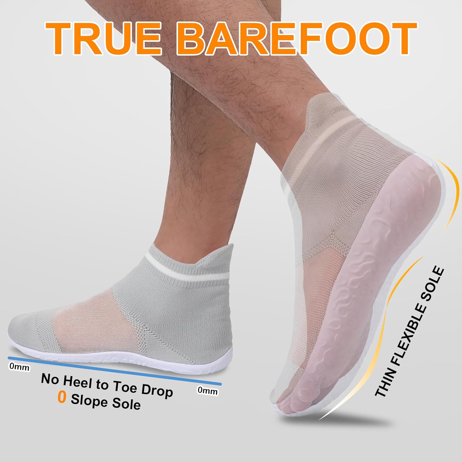 Minimalist Barefoot Sock Shoes for Women Men with Multi Purpose & Ultra Portable & Non Slip Sole - Image 2