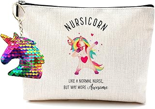 Nurse Gifts for Women- Nursicorn Like a Normal Nurse, But Way More Awesome- Nurse Gifts, Nurse Accessories CNA Gifts RN Nurse Appreciation Graduation Gifts, Birthday Gift for Nurse Makeup Bag