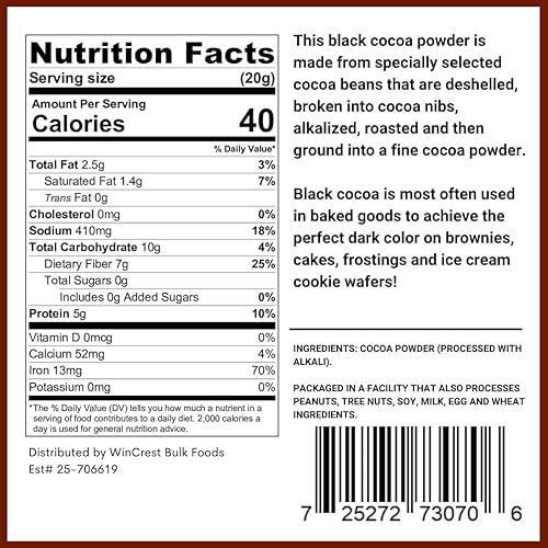 Miniatura 2 de Cacao en polvo negro, 1 libra