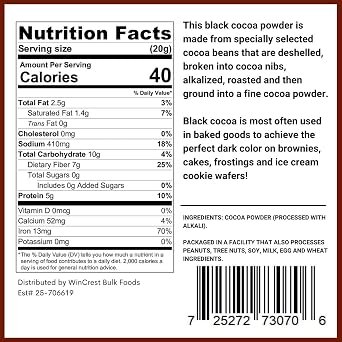 Black Cocoa Powder - 1 Lb