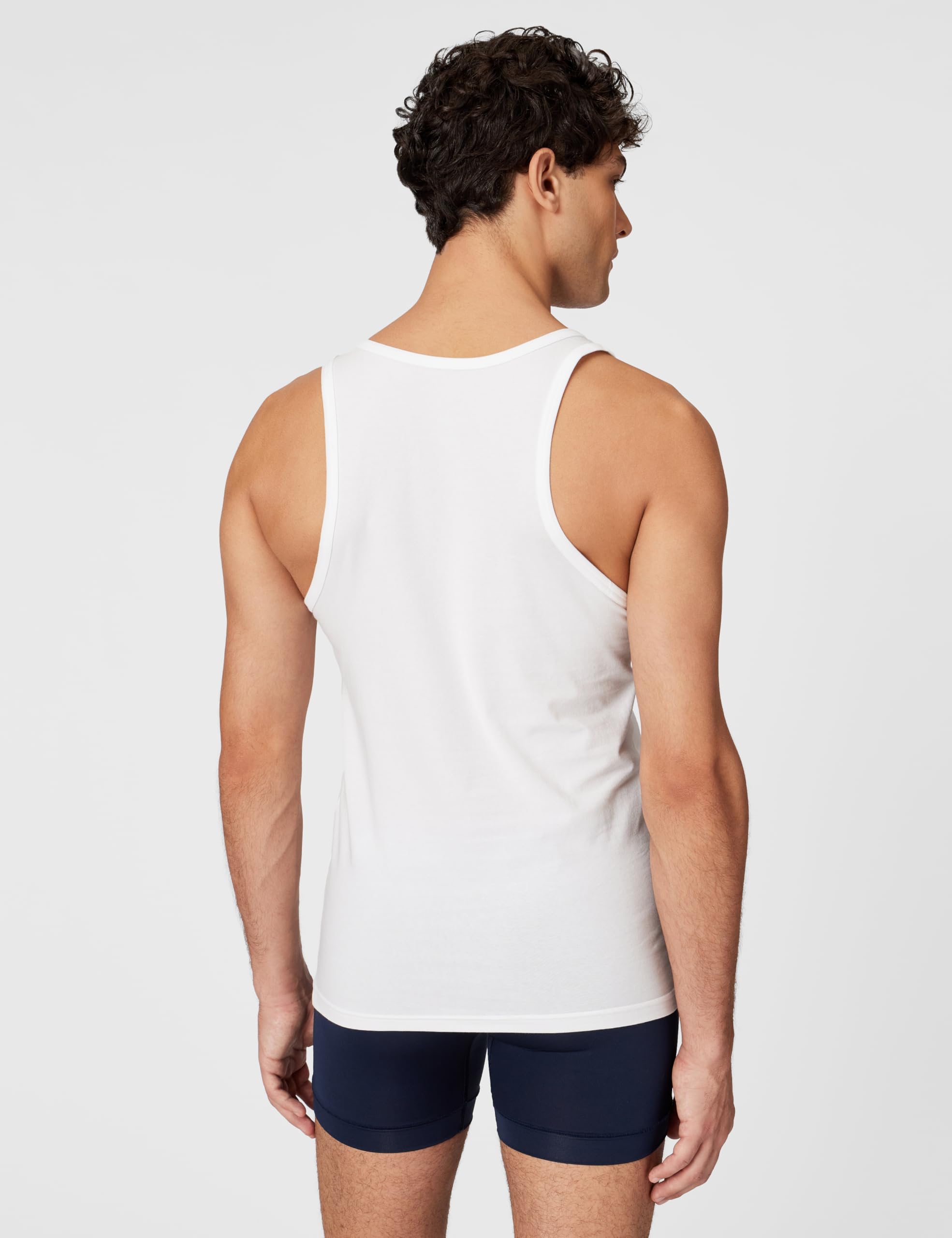 Nike Canotta Essential Cotton Stretch 3Pk, Bianca, Taglia L
