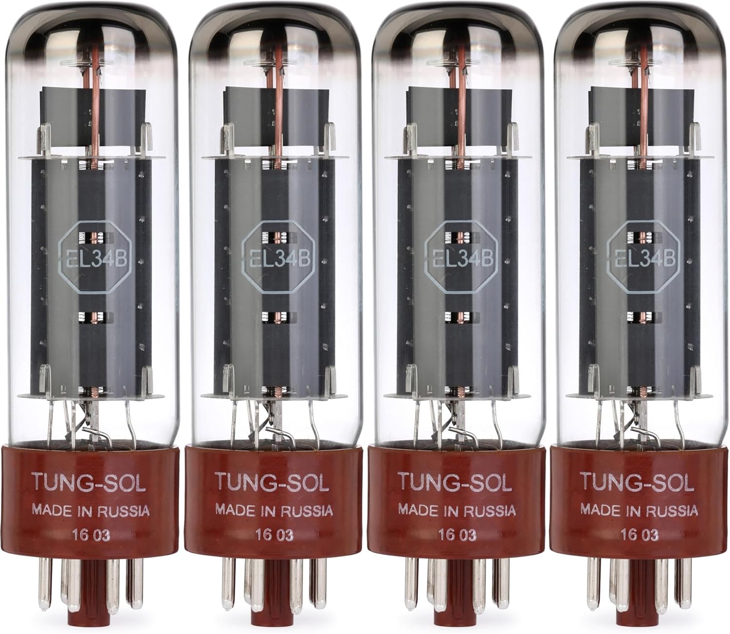 Tung-Sol EL-34B Power Tubes - Platinum Matched Quartet