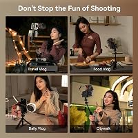 SMALLRIG VK-50 Vlogger Készlet iPhone-hoz - YouTube és TikTok Tartalomkészítő Szett Állvánnyal, Telefontartóval, LED Lámpával és Irányított  6