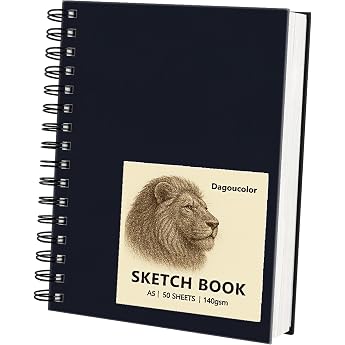 DagouColor A5 50 Bl tter Spiral Skizzenbuch S urefreies Kunst Zeichnungspapier Skizzenblock f r K nstler 140gsm 14.8CM X 21CM 140 GSM acid-free drawing paper spiral sketch pad for beginners artists adults children