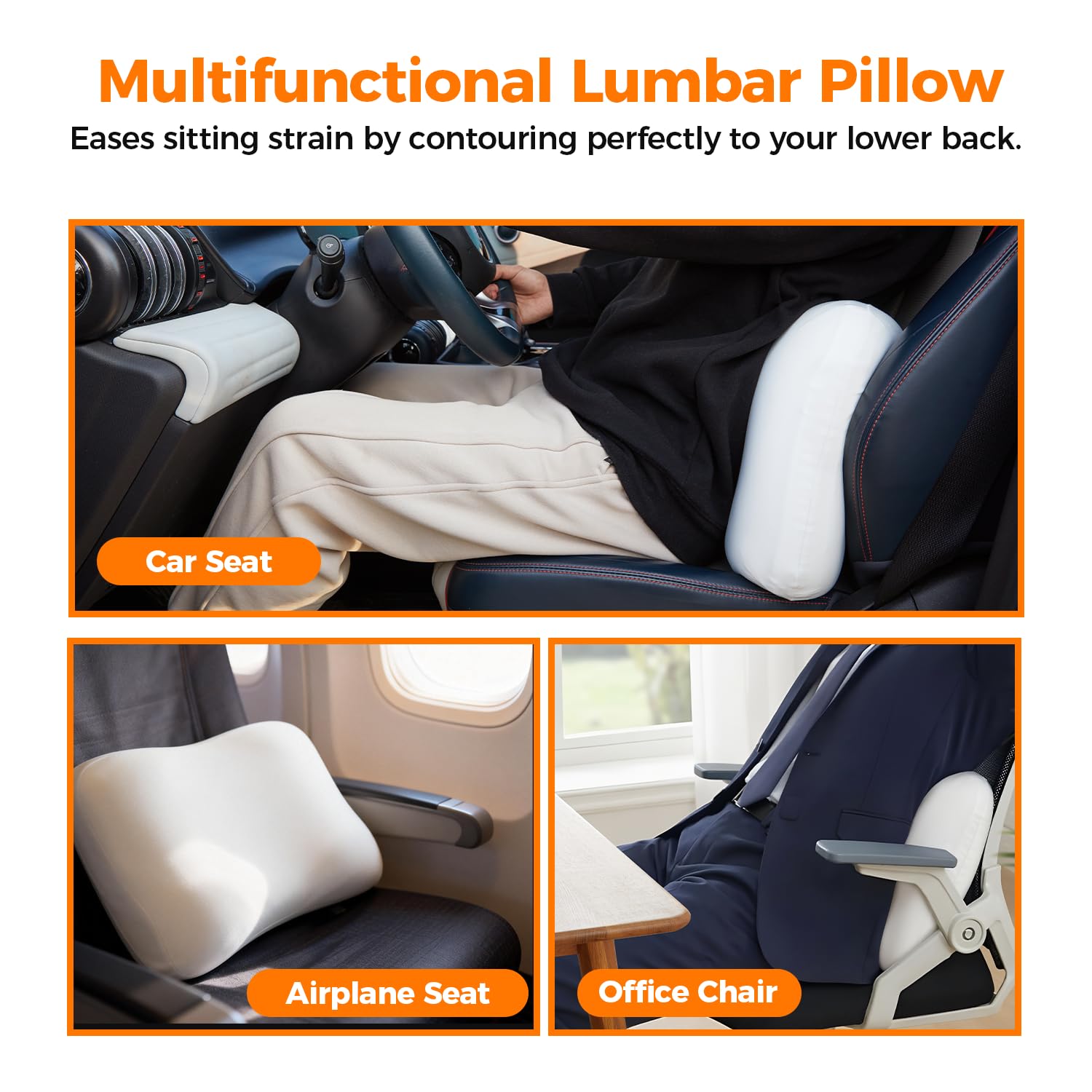 Jamdok Cuscino da viaggio in memory foam per dormire, cuscino ergonomico compatto per il collo con borsa portaoggetti, fodera rimovibile liscia e fresca, portatile, adatto per viaggi di lavoro