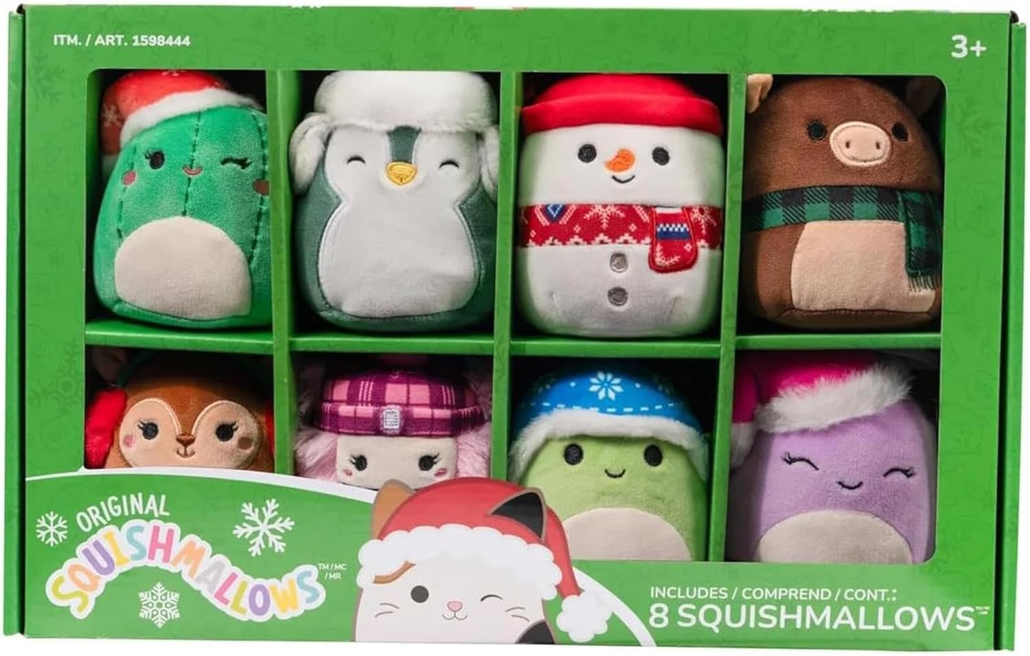 Squishmallows 4-inch Ornament Plush 8-Pack Assorted (Winter)