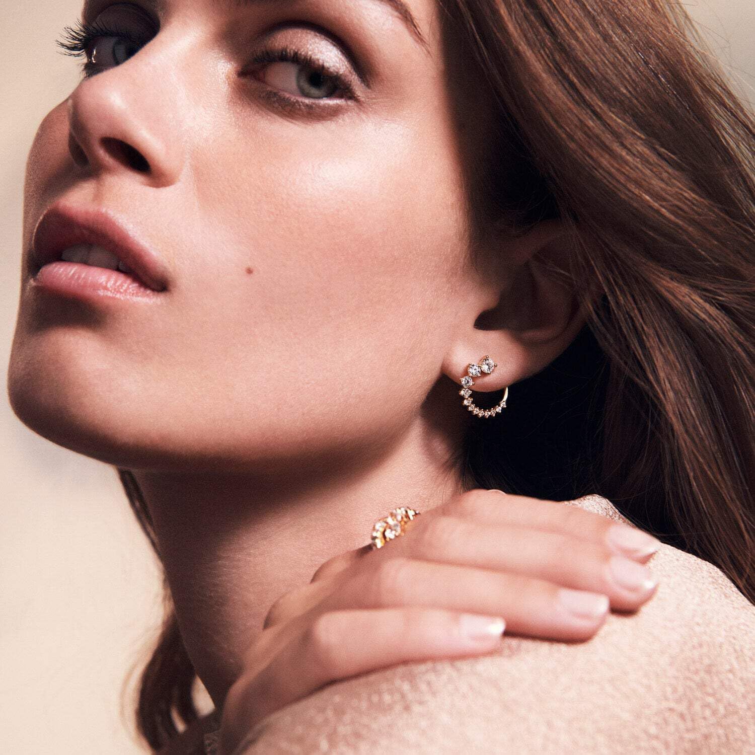 Sif Jakobs Jewellery Rainbow Dangle Earrings, 925 Sterling Silver, Cubic Zirconia, Circolo Collection