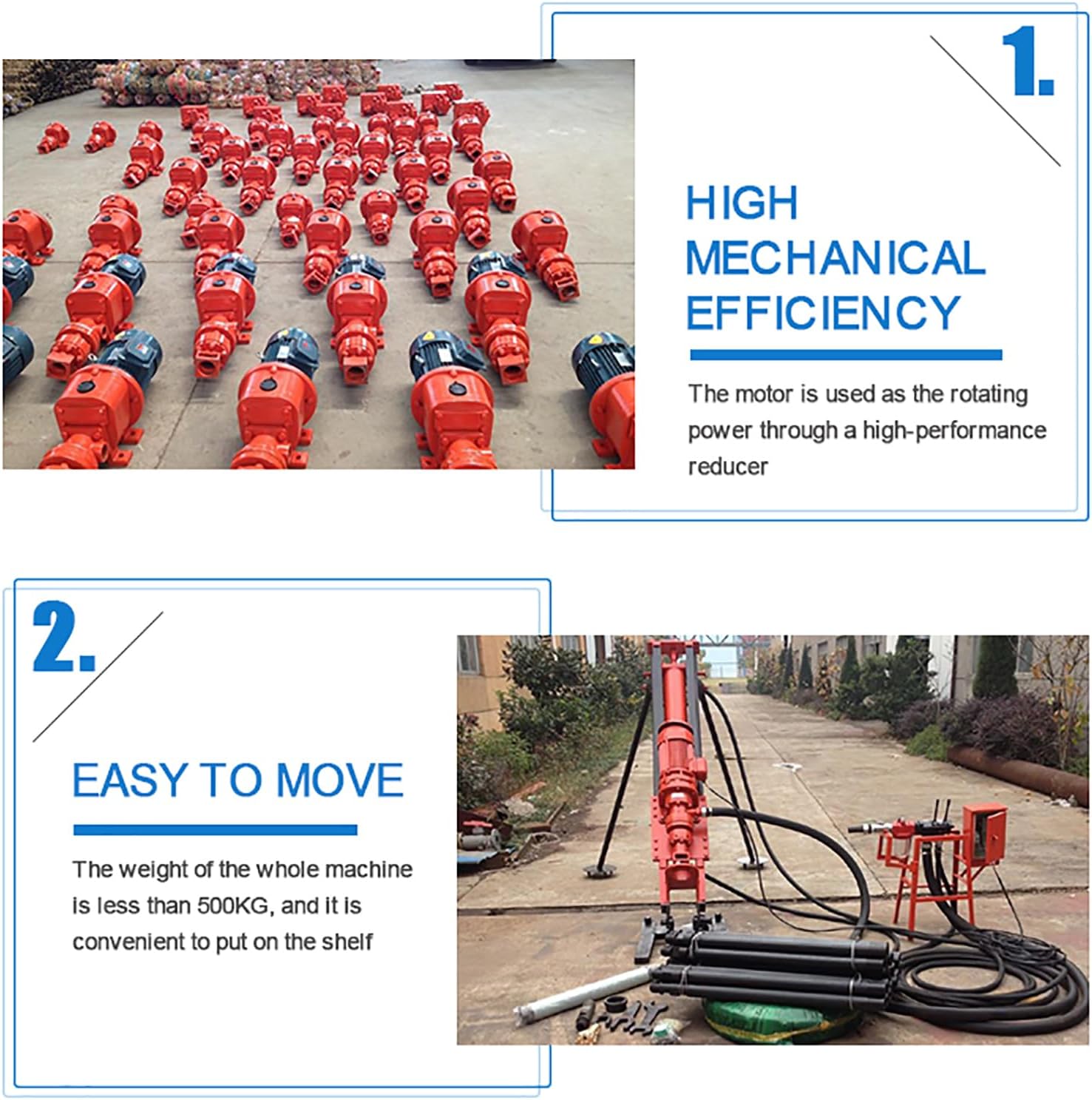 Portable Tripod DTH Drilling Rig | Air-Powered DTH Drill for Mountain Slope Protection Anchor Hole Drilling, Remote Mining & Pipeline Installation