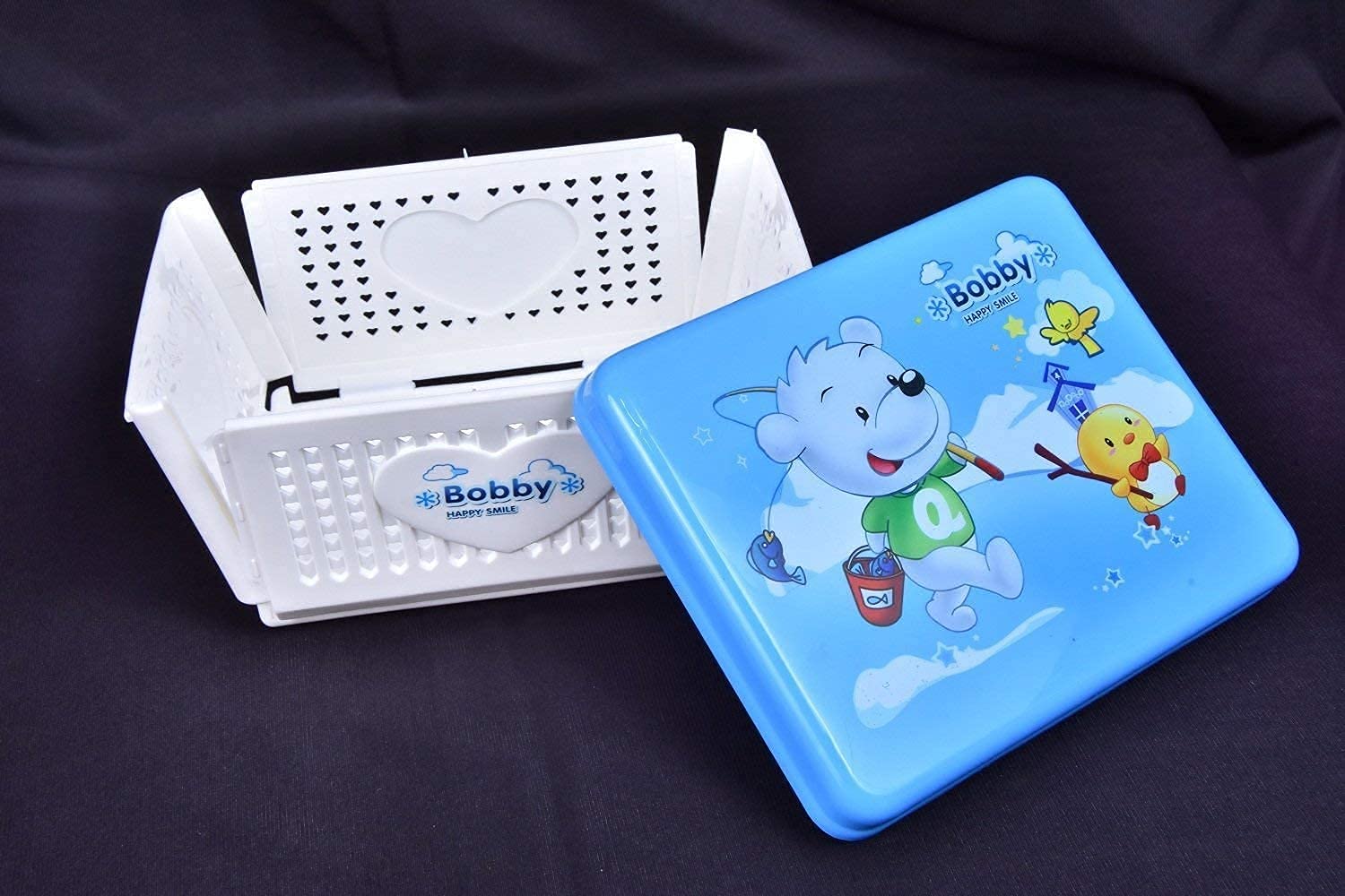 ZorluMultipurpose Storage Collapsible Folding Portable Airy Breathable Netted Plastic Box for Coriander,Vegetables,Toys,Jewellery Stationery Office Use(Multicolour Assorted Medium)